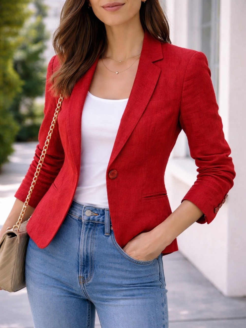 Women's Scarlet Blazer